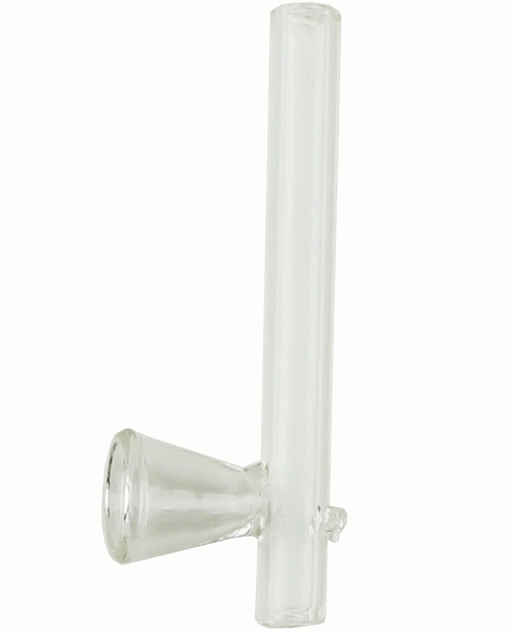 Slim Shotgun Glass Pipe - Clear (8cm) Shotgun Pleasure Shorty