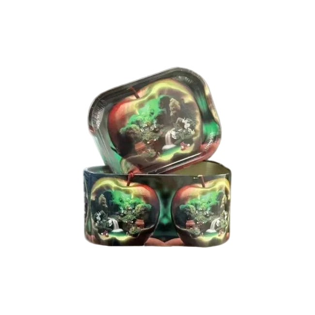 Metal Rolling Tray + Storage Tin Stash Combo