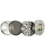 4-Part Metal Silver Rasta Leaf Design