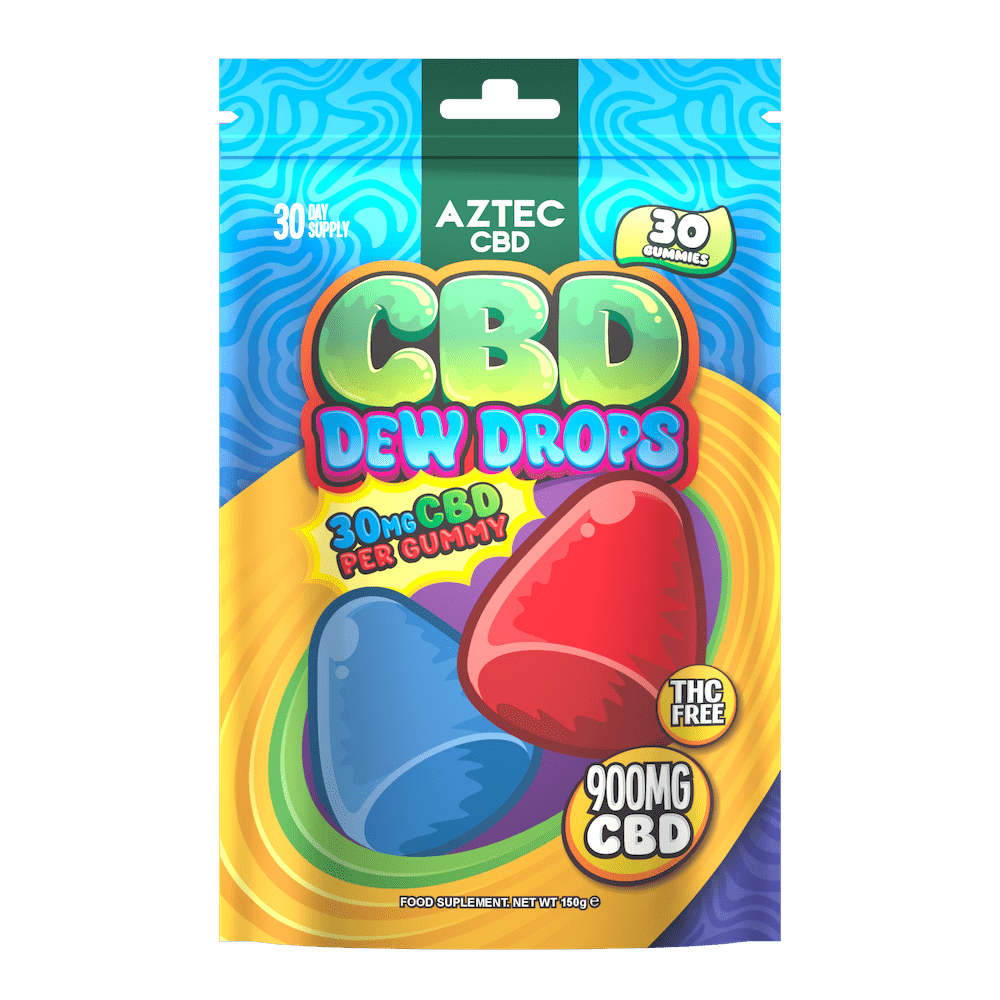 Aztec CBD 900mg Gummies - 150g - Dew Drops