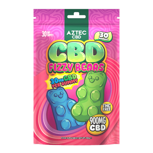 Aztec CBD 900mg Gummies - 150g - Fizzy Bears