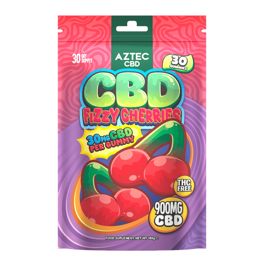 Aztec CBD 900mg Gummies - 150g - Fizzy Cherries