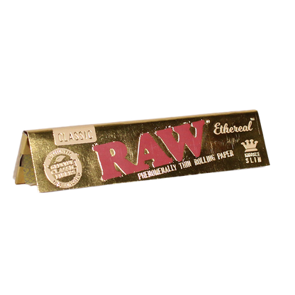 RAW Ethereal Gold - Ultra-Thin Kingsize Slim Rolling Papers Single Pack