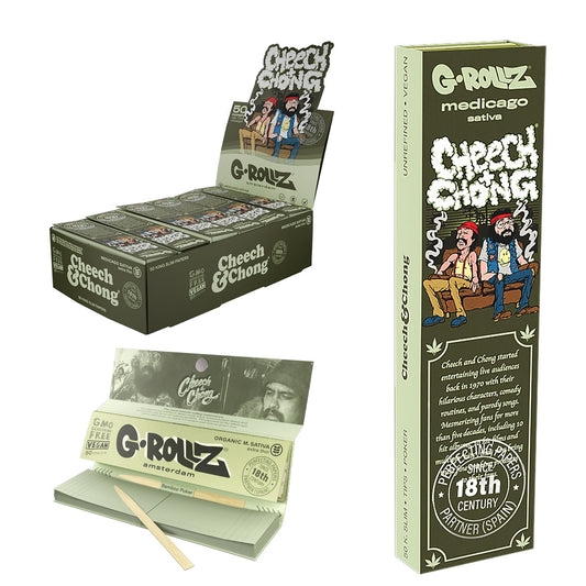 G-Rollz Cheech & Chong(TM) Sofa Medicago Sativa - 50 KS Slim Papers + Tips