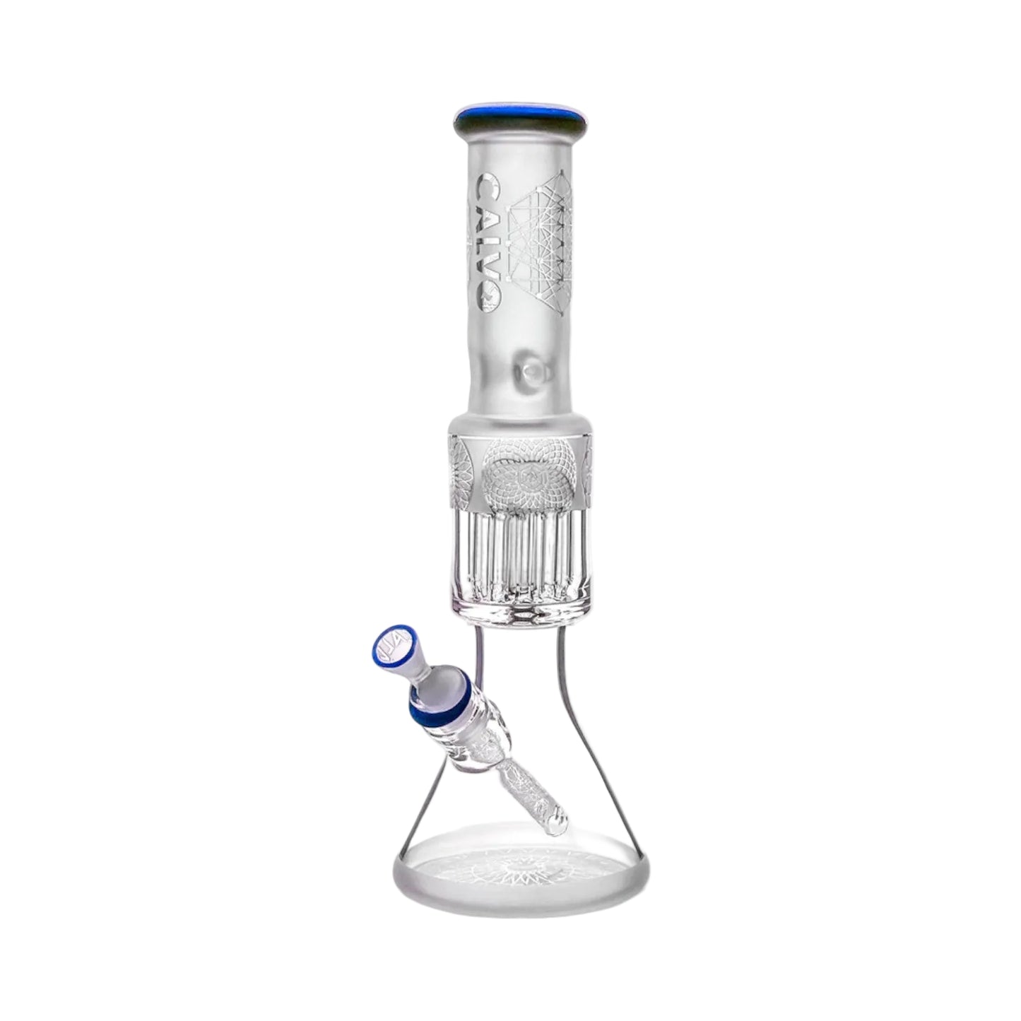 CALVO Sandblasted Beaker Bong Purple (H 40 cm - 14 mm)