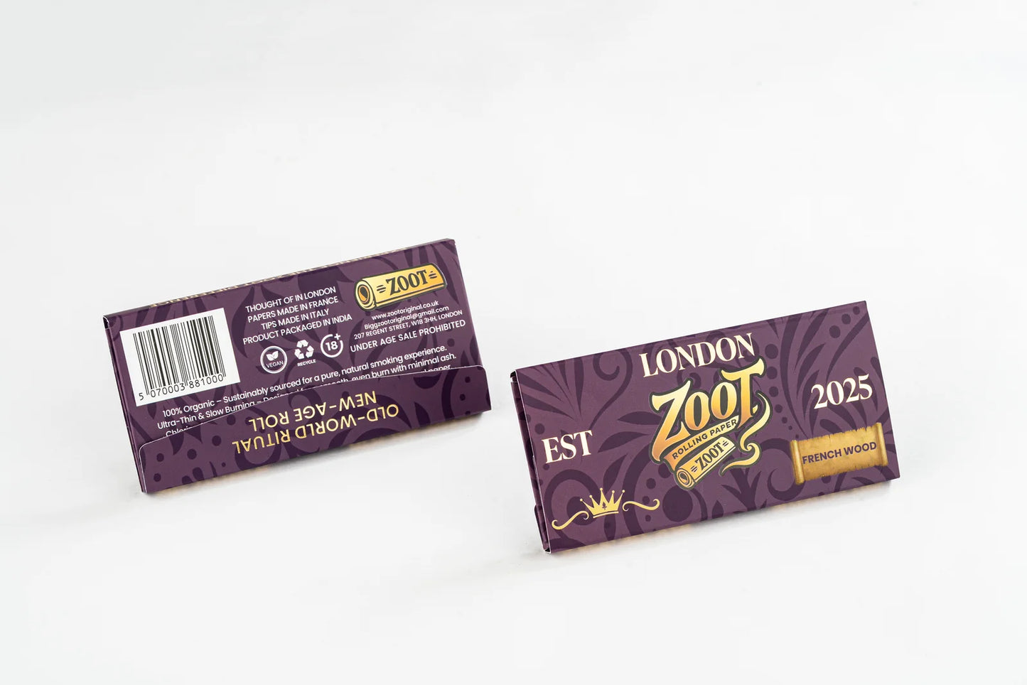 Zoot Purple Unbleached Ultra Thin French with Italian Tips