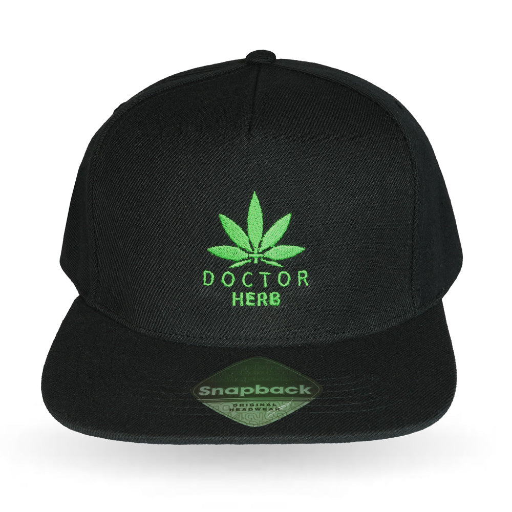 Doctor Herb - Embroidered Green Snap-Back Cap