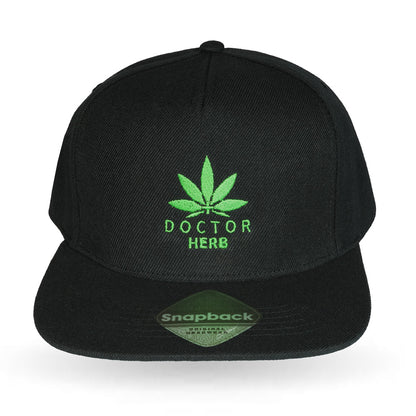 Doctor Herb - Embroidered Green Snap-Back Cap