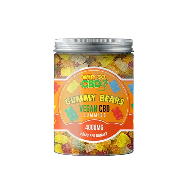 Why So CBD? 4000mg Broad Spectrum CBD Large Vegan Gummies - 11 Flavours - Gummy Bears