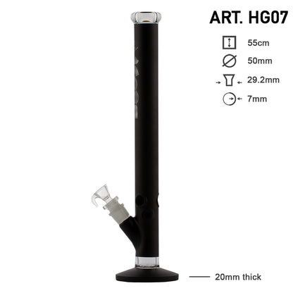 Boost Pro Straight Glass Bong Black H:55cm - :50mm - SG:29.2mm