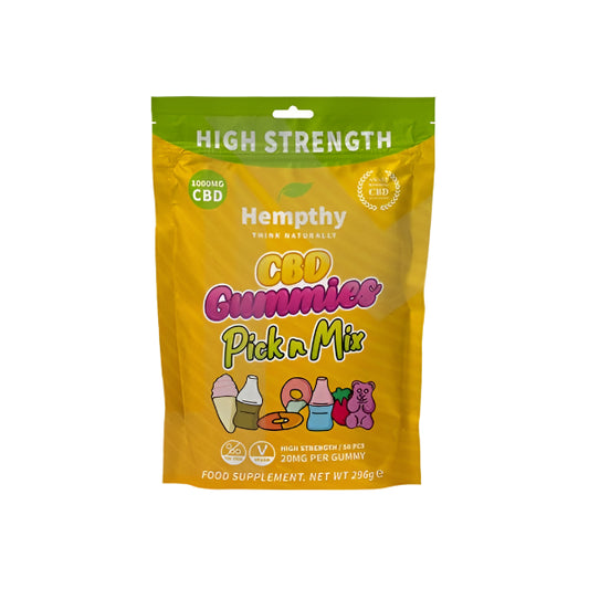 Hempthy 1000mg CBD Pick n Mix Gummies - 50 Pieces