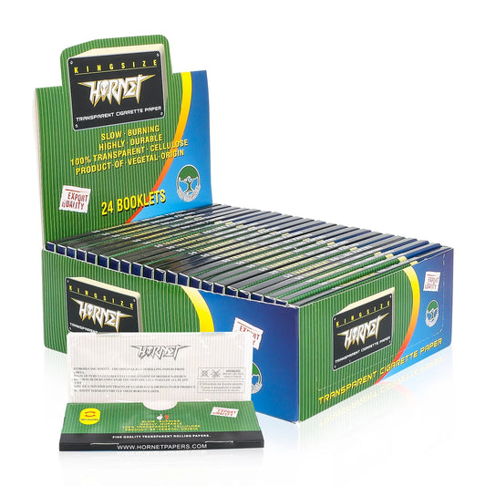 Hornet Kingsize Rolling Papers Transparent - 24 pack