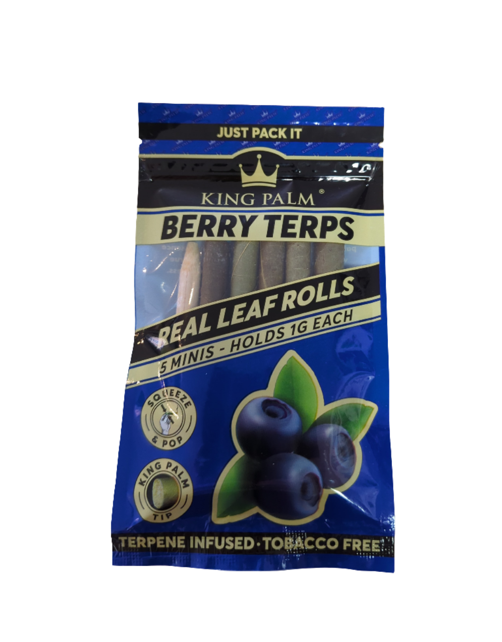 King Palm - Mini Rolls - 5 pack - Wrap - Berry Terps - Single Pack