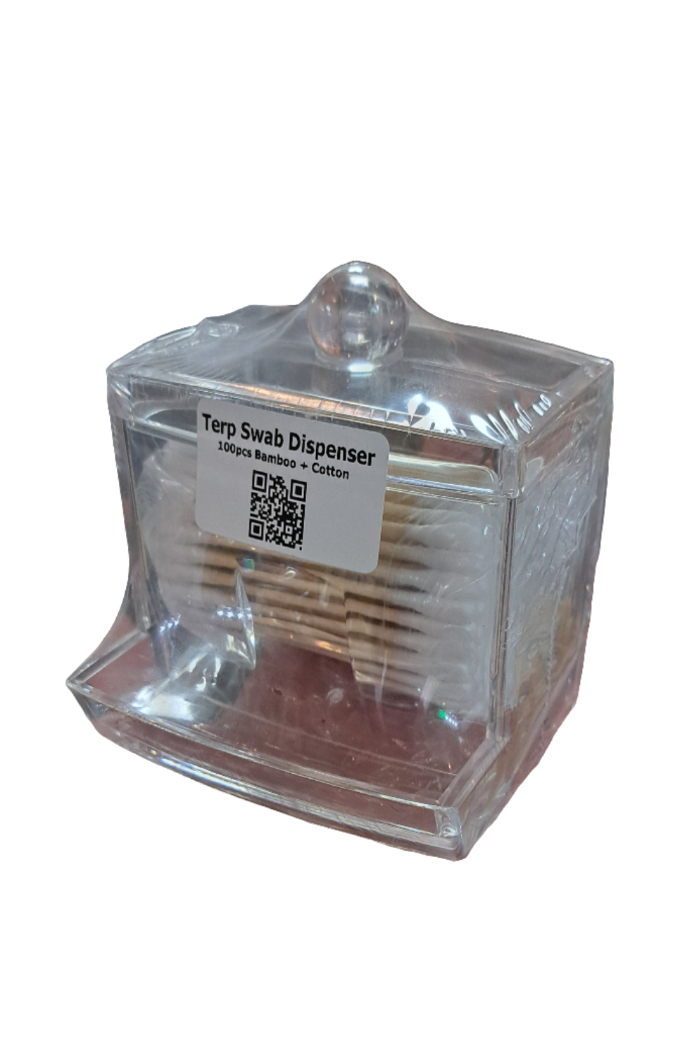 Terp Swab Dispenser with 100pc Bamboo & Cotton Swabs