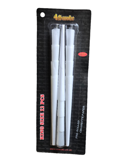 4Smoke King Size 12 piece Blisters Pre-rolled Rolling Paper - Black Edition