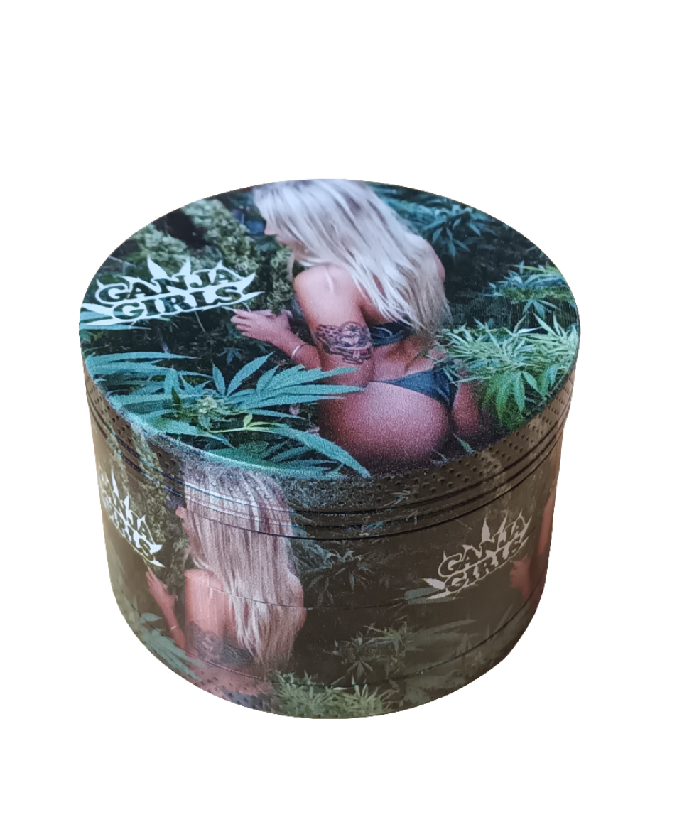 4-Part Leaf Girls Design Metal Handmuller - Assorted ( 6.3X 4.2cm)