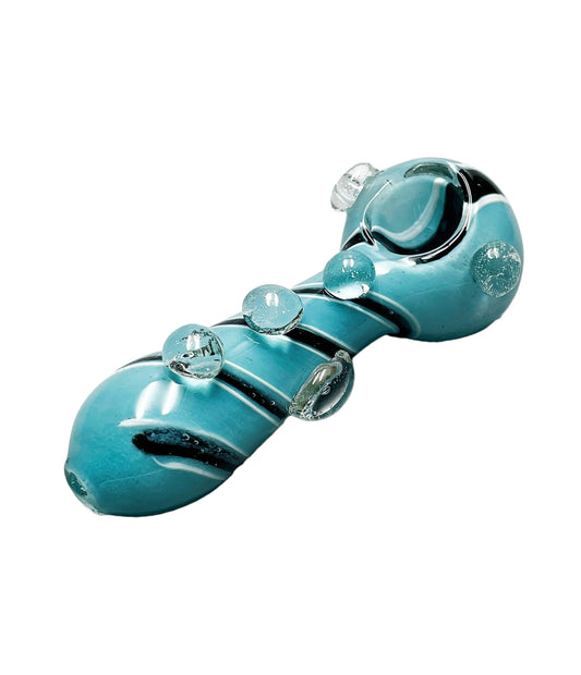 Coloured Glass Pipe 3 Knobbly