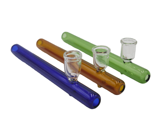 Coloured K2 18mm Glass Shotgun Pipe 18cm