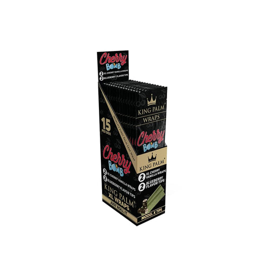 King Palm- 2 Wrap  - Cherry Boom + Blueberry Tips - 10 Pack