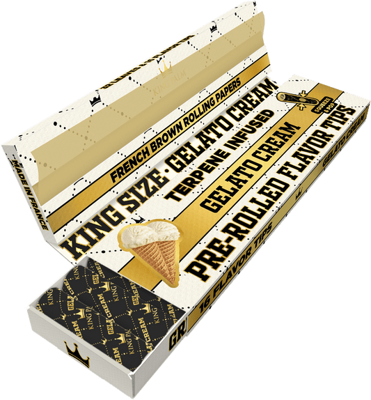 King Palm - Papers + Flavour Tips - King Size - Gelato Cream - Single Pack