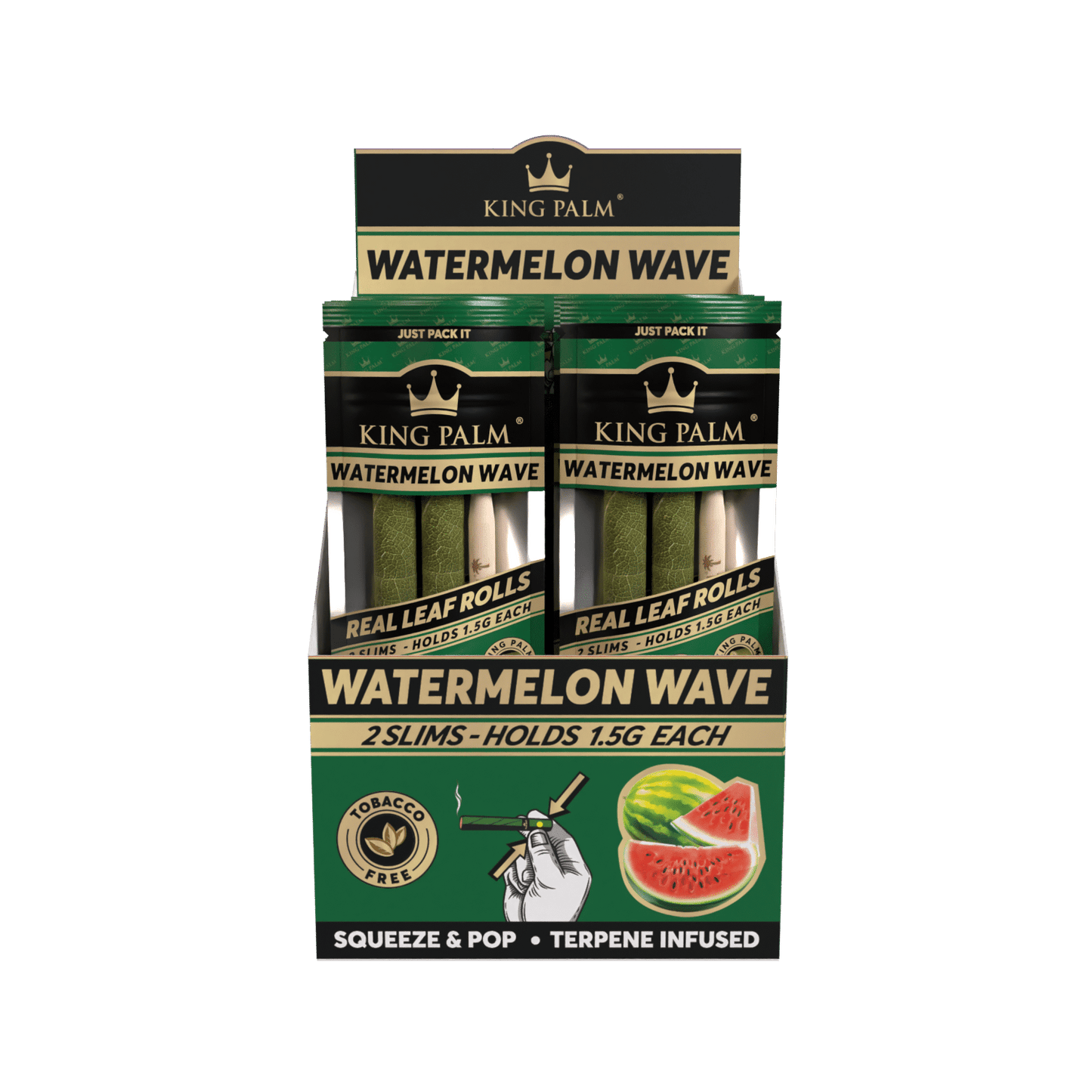 King Palm - Slim Rolls - 2 pack- 1.5g - Wrap - Watermelon - Single Pack