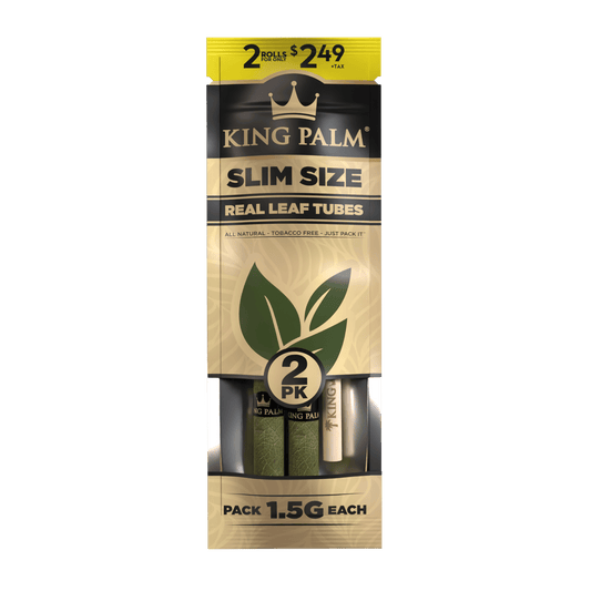 King Palm - Slim Tubes - 1.25g - Wrap - Natural - 10 Pack