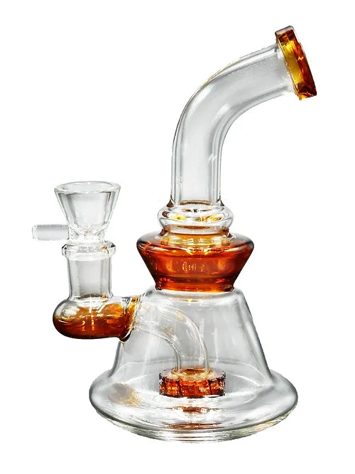 Mini 15cm Percolator Glass Bong 14mm - Ice Notch Overkill Mini Rig