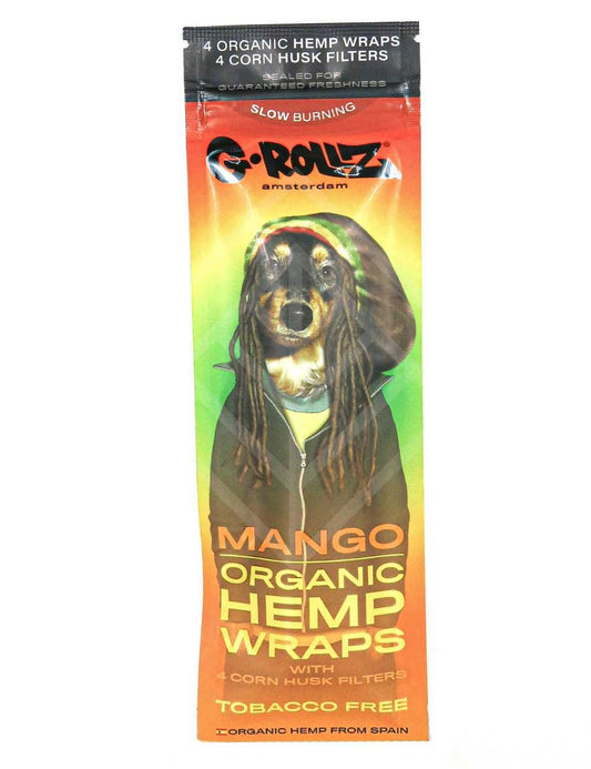 G-ROLLZ - 4x Mango Hemp Wrap + Corn Husk Tip - 10 Pack