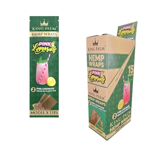 King Palm - Hemp Wraps - Peach Pineapple + Flavoured Tips x 2 - 10 Pack