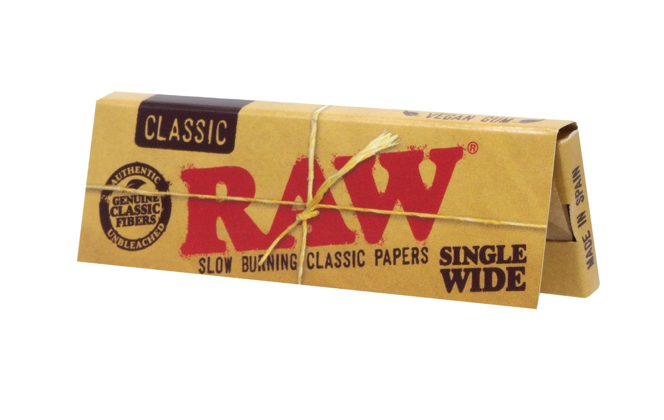 RAW CLASSIC Single Wide Rolling Papers (50 Per Box)