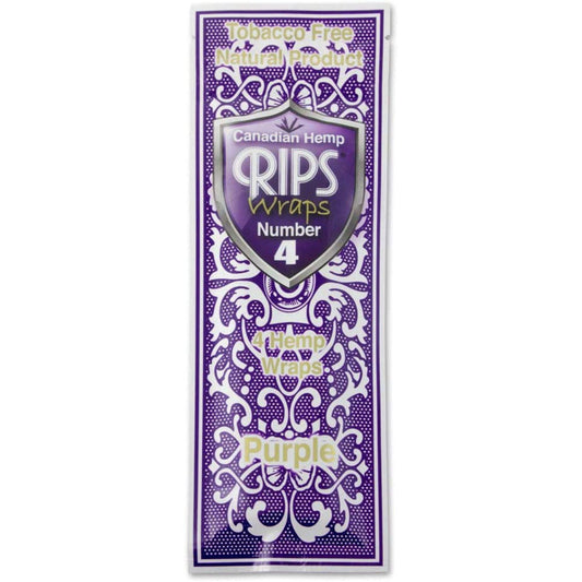 Rips Canadian Rips Hemp Wraps No4 - Purple - 10 Pack