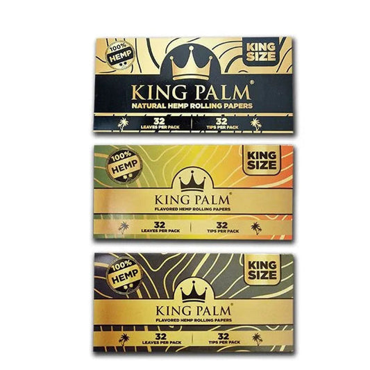 King Palm Flavoured Hemp Rolling Papers & Tips - Single Pack