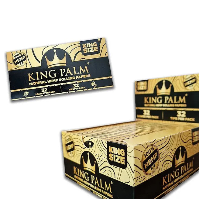 King Palm Flavoured Hemp Rolling Papers & Tips - Single Pack