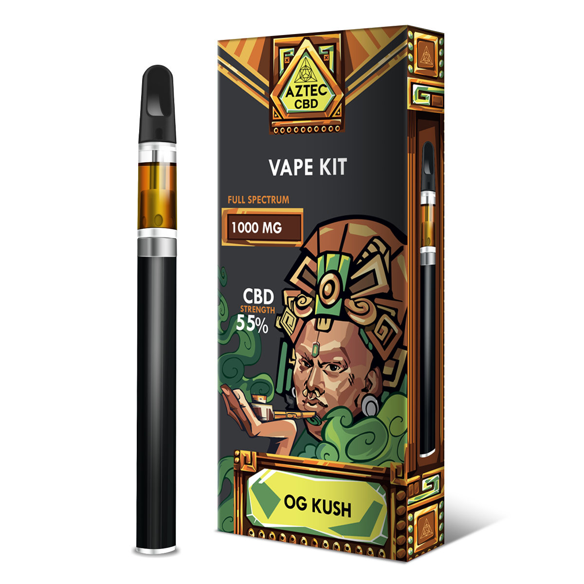 Aztec CBD 1000mg Vape Kit - 1ml - OG Kush
