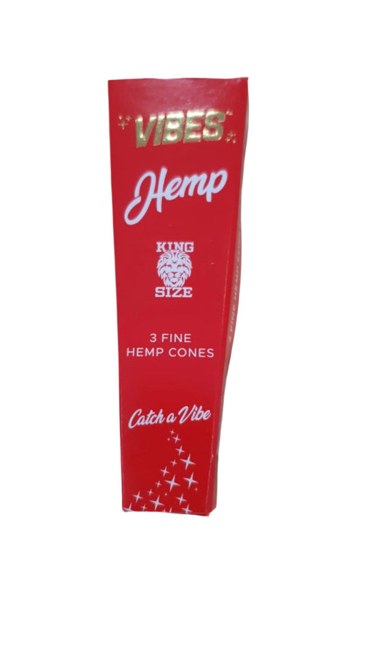 Vibes - King Size Slim - 3 Fine Hemp Cones
