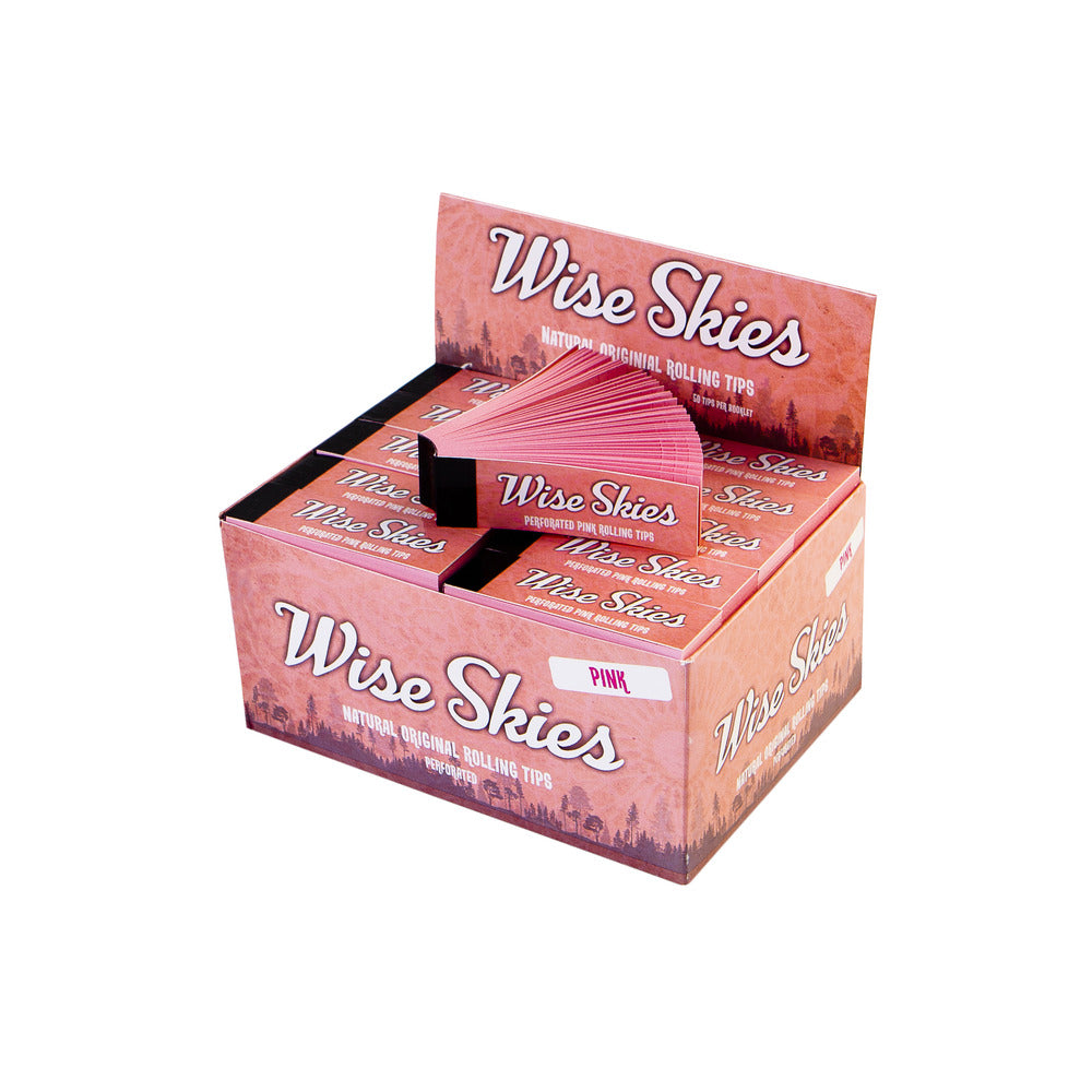 Wise Skies Natural Organic Rolling Tips - Perforated (Pink)