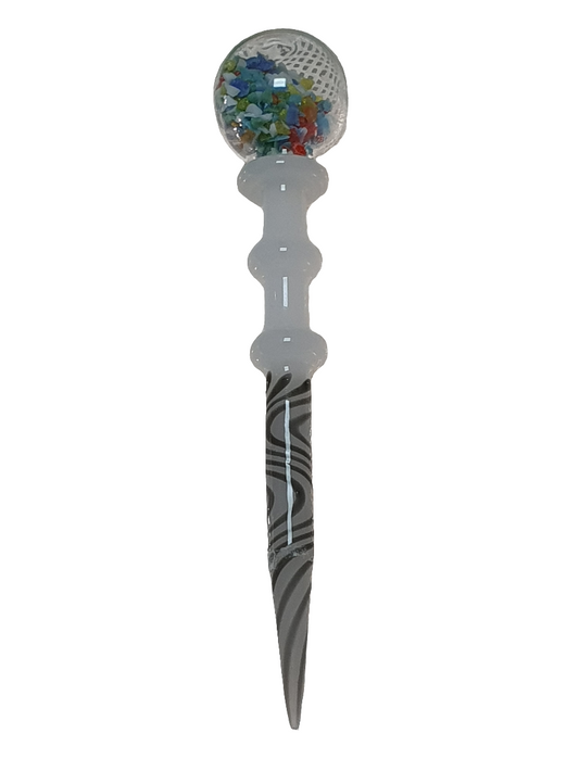 Bubble Glass Dabber 5" - Grey