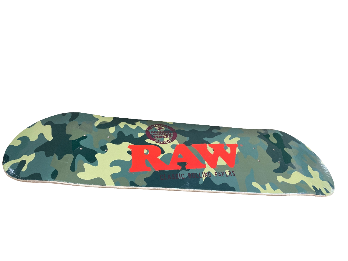 RAW - Skate Board Deck - BLACK / CAMO