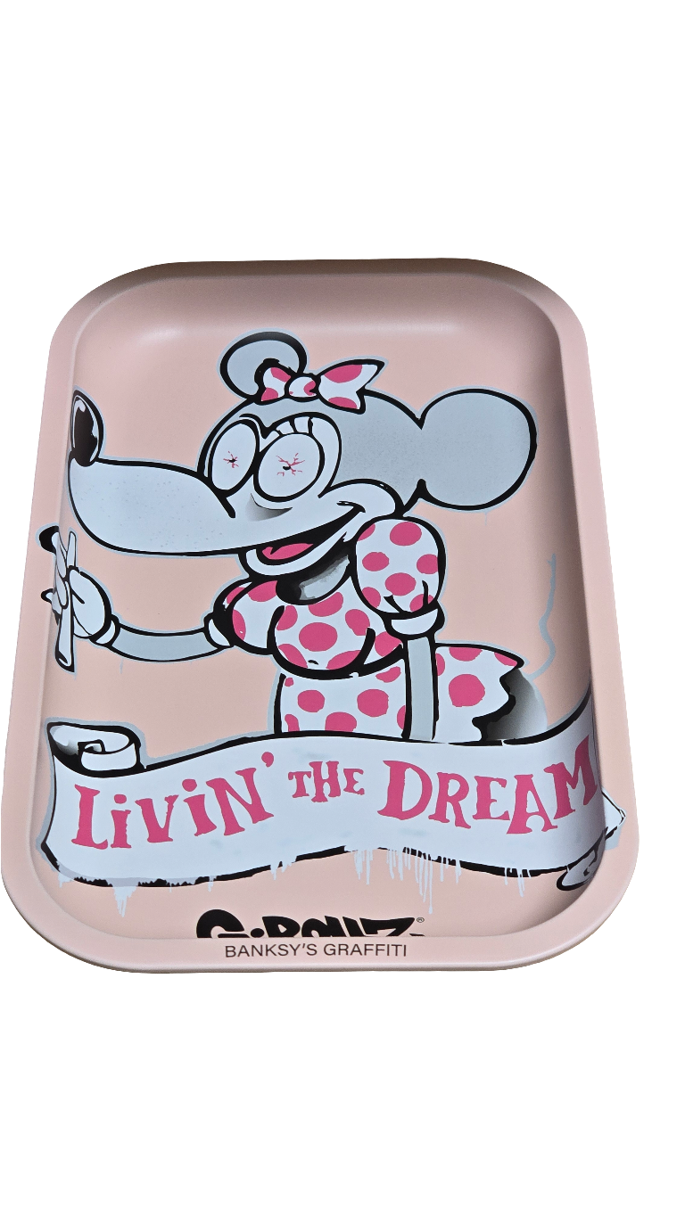 G-Rollz Banksy's Graffiti 'Livin' the Dream' Medium Tray 17.5 x 27.5cm
