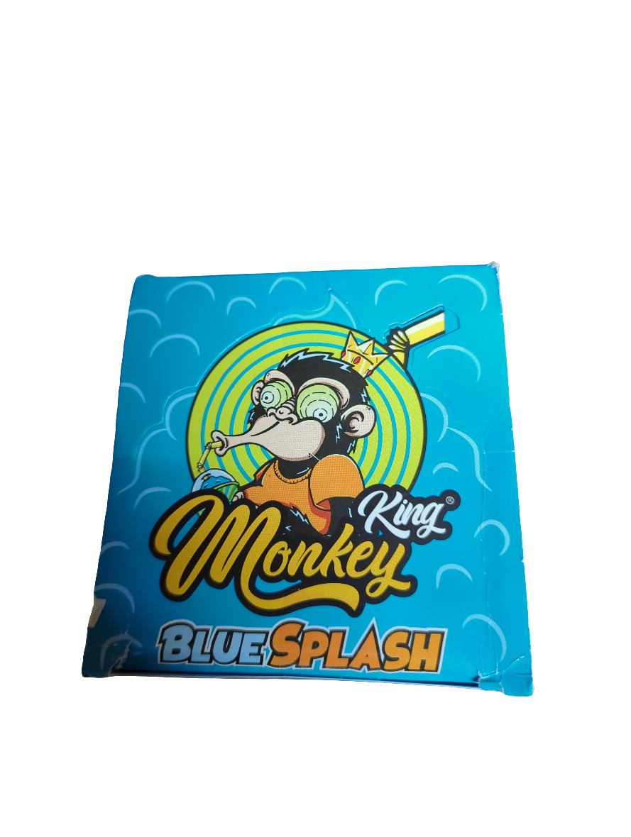 Monkey King Blue Splash Flavour King Size Slim Paper + Tips - Single Pack