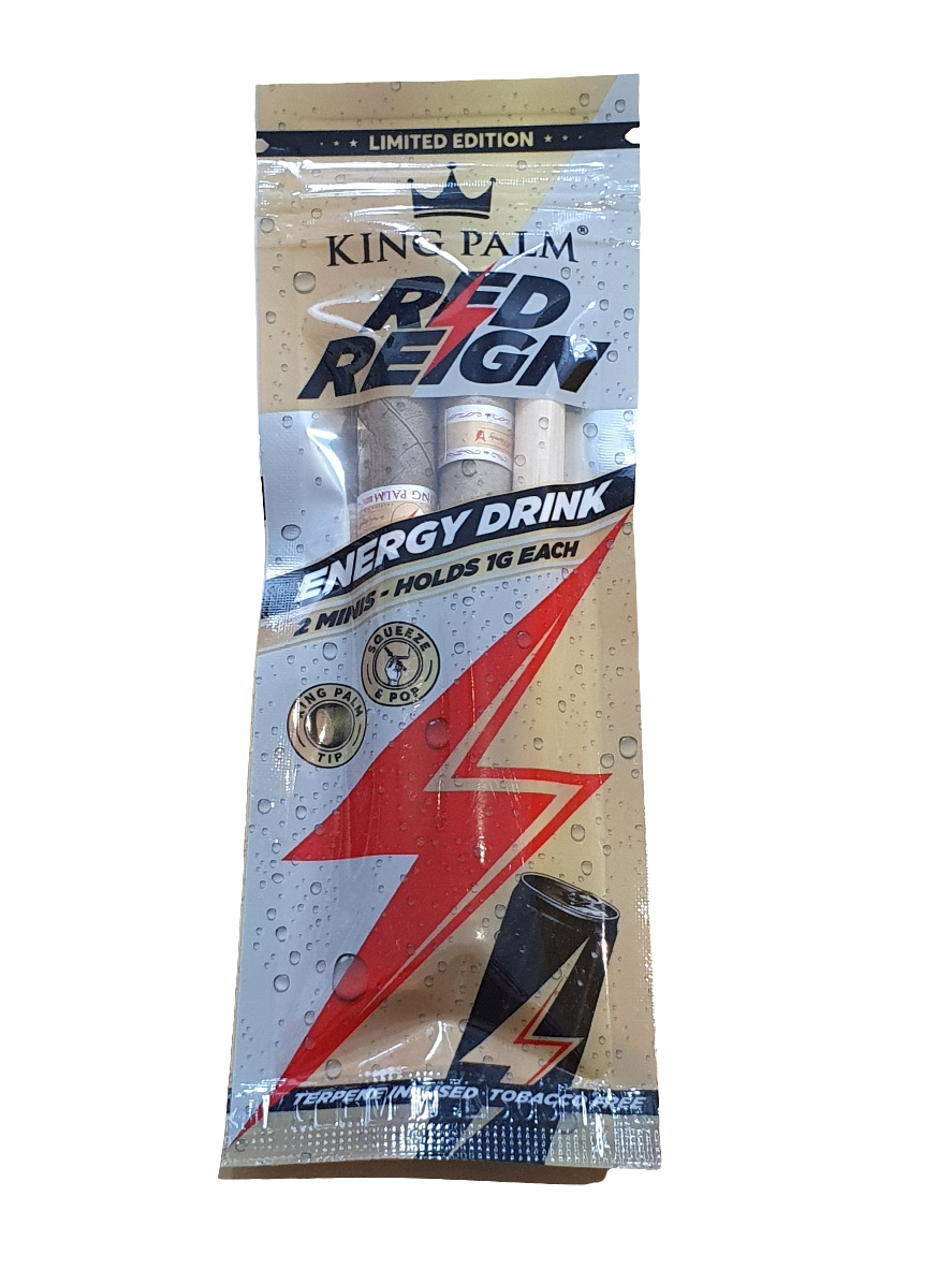 King Palm - Mini Rolls - 2 pack (20 Box) - 1g - ENERGY DRINK - Red Reign