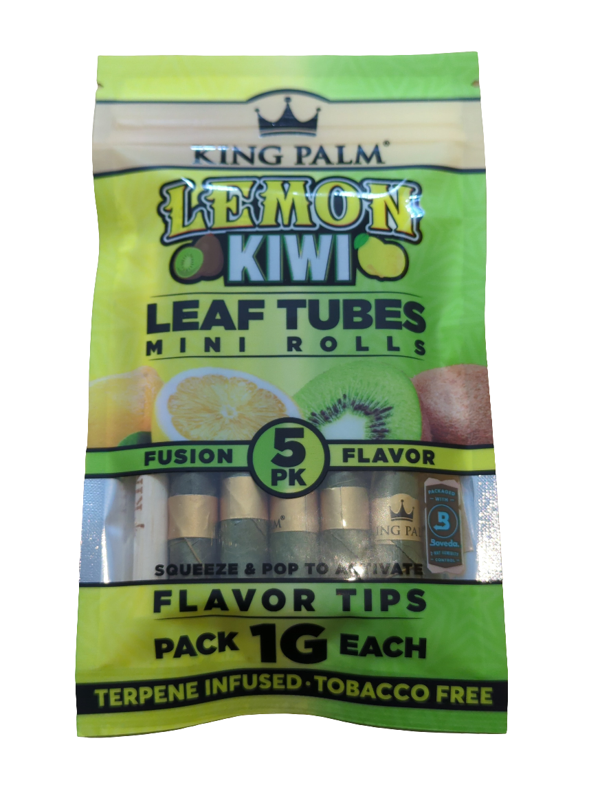 King Palm - Mini Rolls - 5 pack - Wrap - Lemon Kiwi - Single Pack
