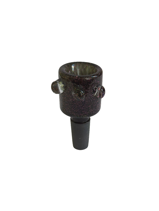 Glass cone mixed colour with glitter finish 14mm