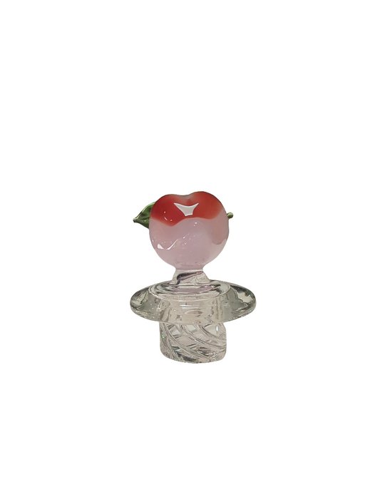 Fruit Mix Glass Spinning Carb Cap For 25mm Quartz Banger Pink Peach