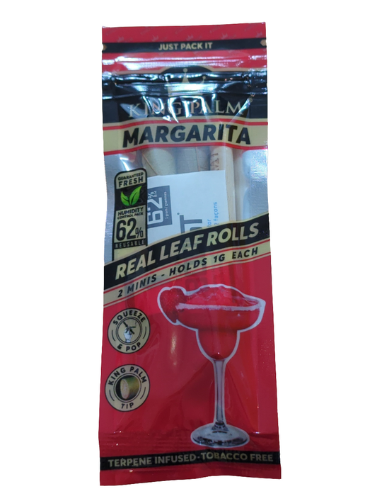King Palm - Mini Rolls - 2 pack  - 1g - Wrap - Margarita - 10 Pack