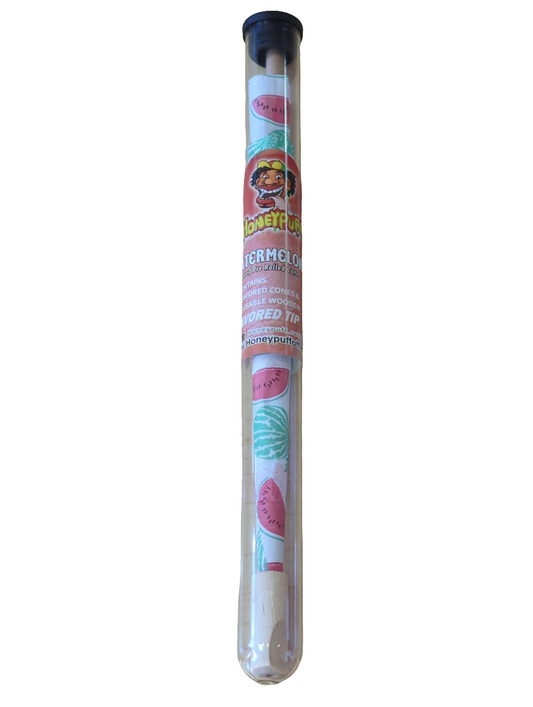 HoneyPuff Flavoured Pre-Rolled Cones With Wood Tip - Watermelon 3pc - Single Pack