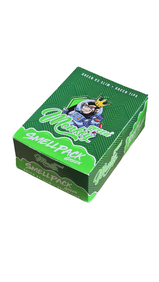 Monkey King Minty Green Flavour King Size Slim Paper + Tips BOX