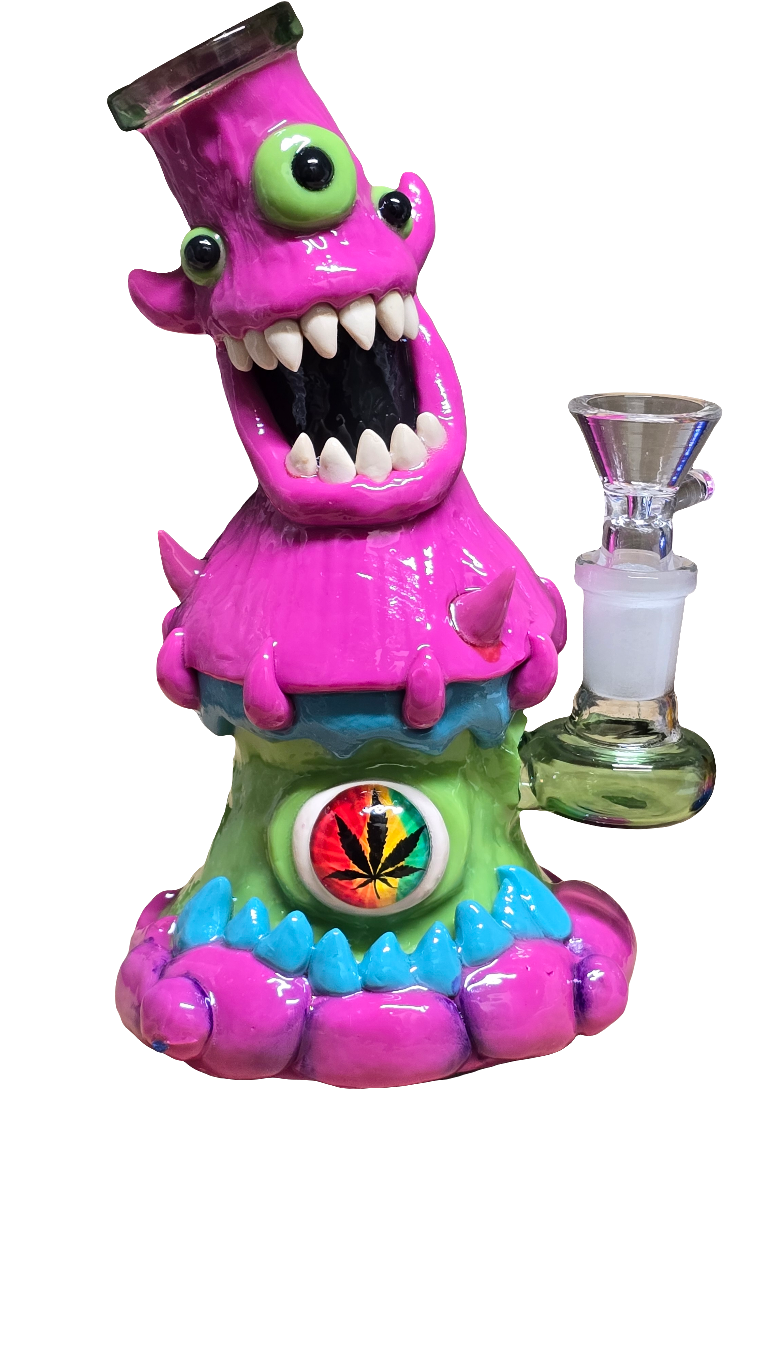 18cm 3D Monster Waterpipe - Mixed