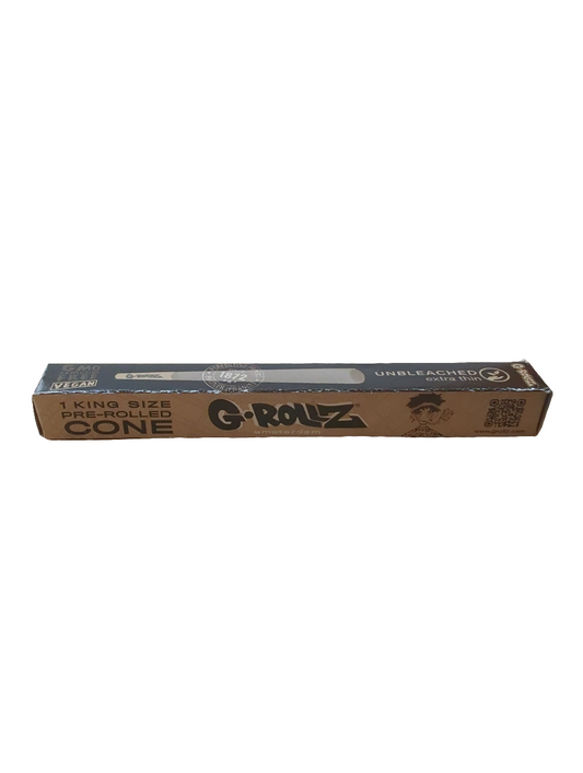 G-ROLLZ - KS Unbleached Extra Thin Pre-Rolled Single Cones Display 10 Pack