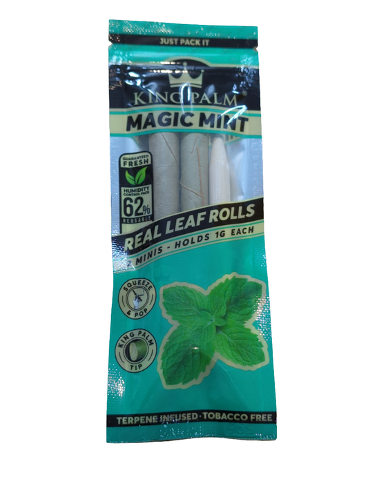 King Palm - Mini Rolls - 2 pack  - 1g - Wrap - Magic Mint - 10 Pack